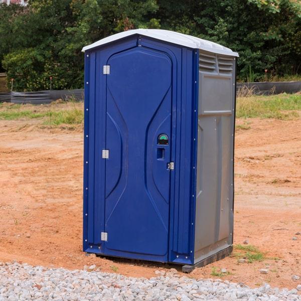 short-term porta potties should be serviced frequently, typically once a week